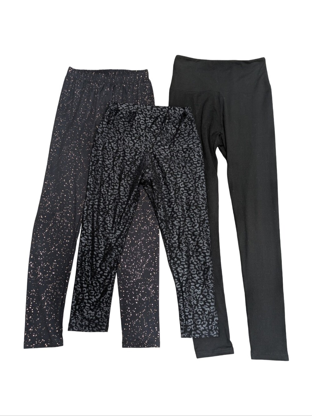 3 Pairs Sweetlegs* Leggings In Black Variations - Size XS/S